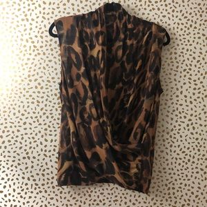 Theory animal print blouse